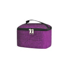 Cosmetic case for women, purple glitter makeup case, women?€?s cosmetic case travel, cosmetic organizer box, personalized makeup train case, dance competition gift, cheer gifts for team.