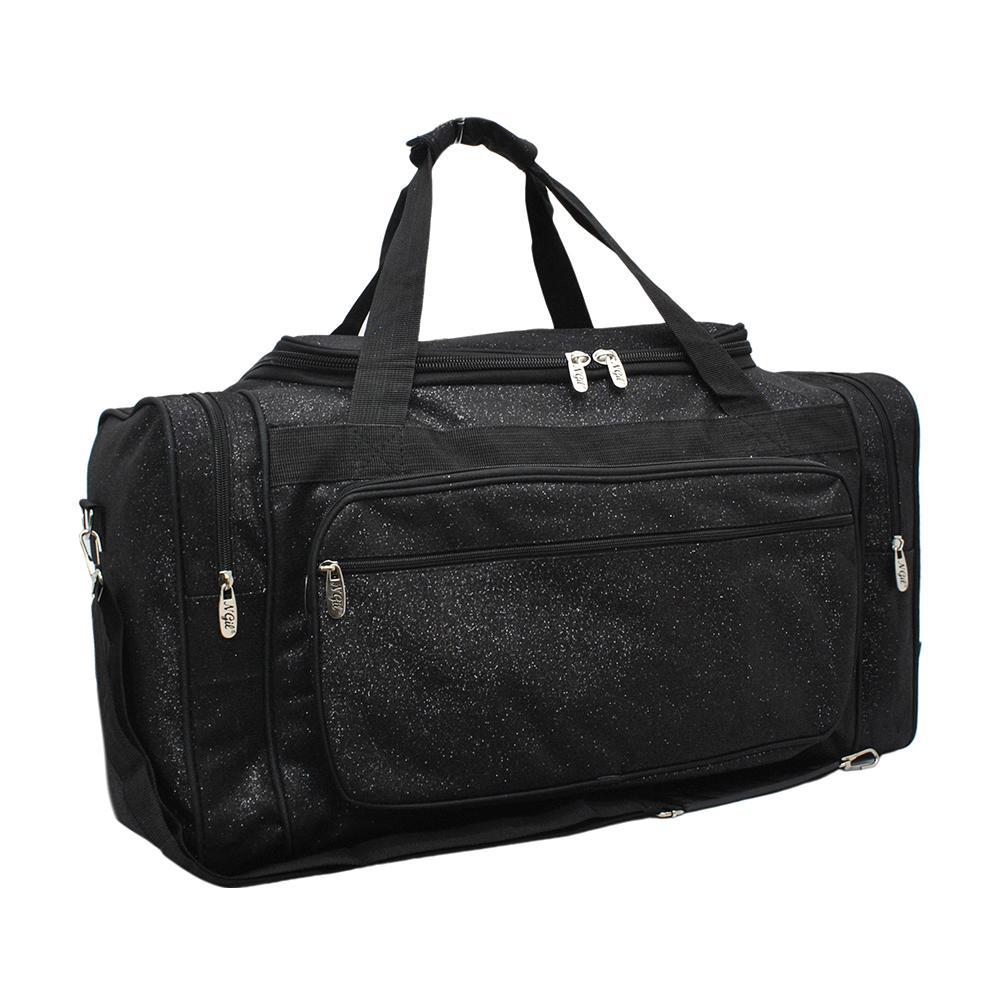 Leather Duffle Bag Black Travel Bag Personalized Black 