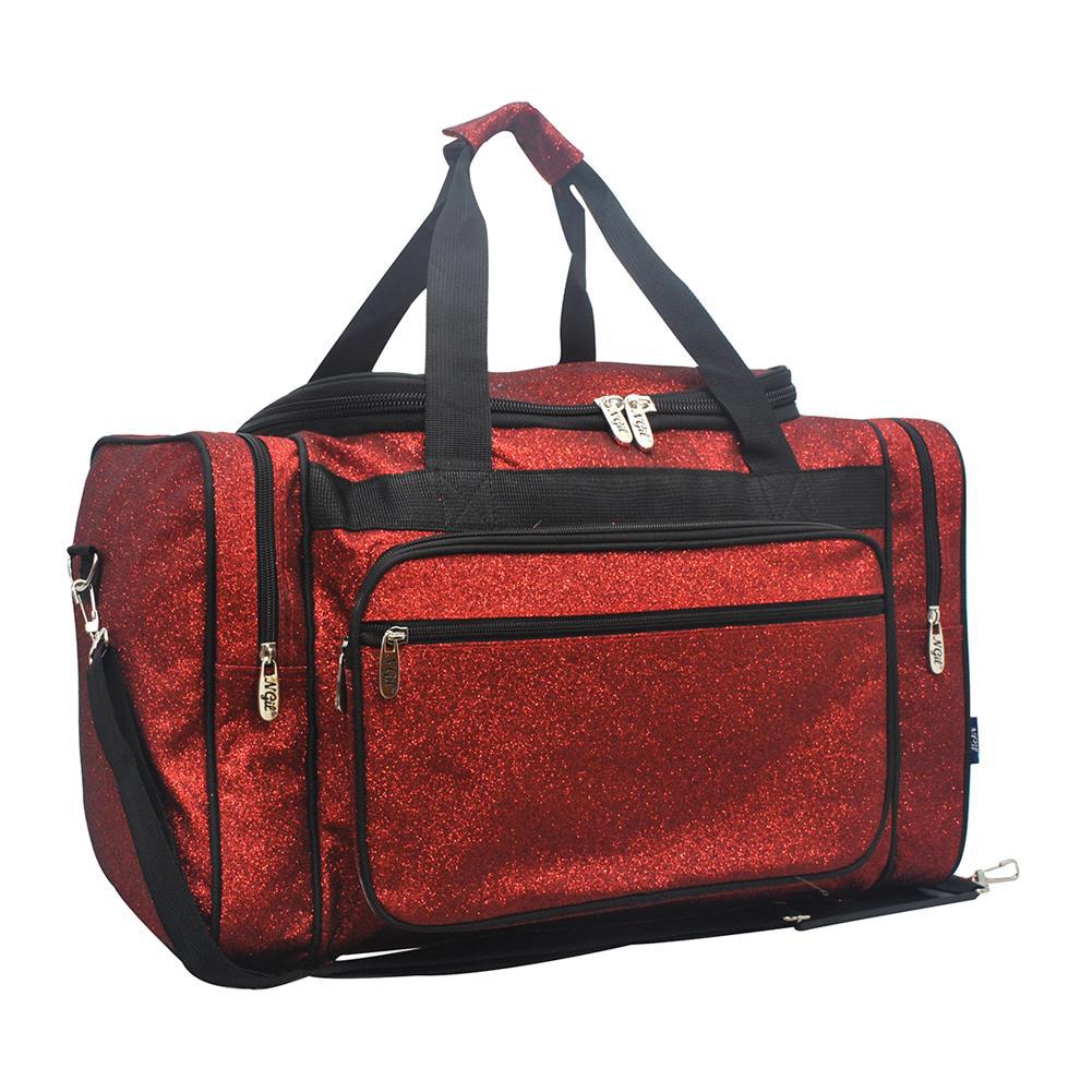 Red Glitter NGIL Canvas Carry on 20 Duffle Bag