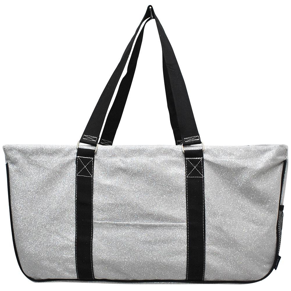 grocery tote bag, storage tote bag, laundry tote, sport snack tote, gear organizer bag, glitter utility tote, glitter tote bag, large utility tote, collapsible storage bag, water-resistant tote, canvas utility tote, cheer gear bag, dance gear tote, gymnastics tote bag, team mom tote, coach supply bag, beach tote, weekender bag, camping tote, travel tote, picnic organizer, open top tote, NGIL glitter bag, sparkle tote for women, multi-purpose tote, glitter grocery bag, sport snack organizer