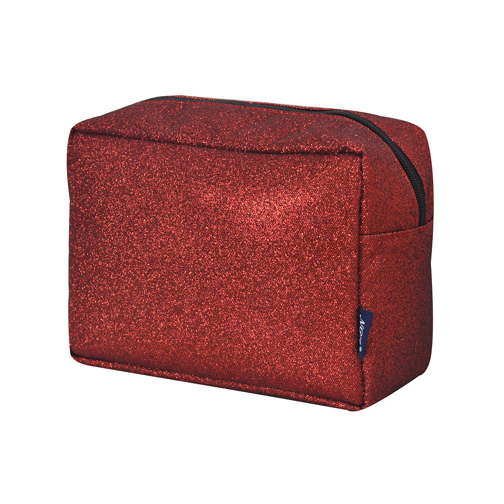 Red Glitter NGIL Large Cosmetic Travel Pouch
