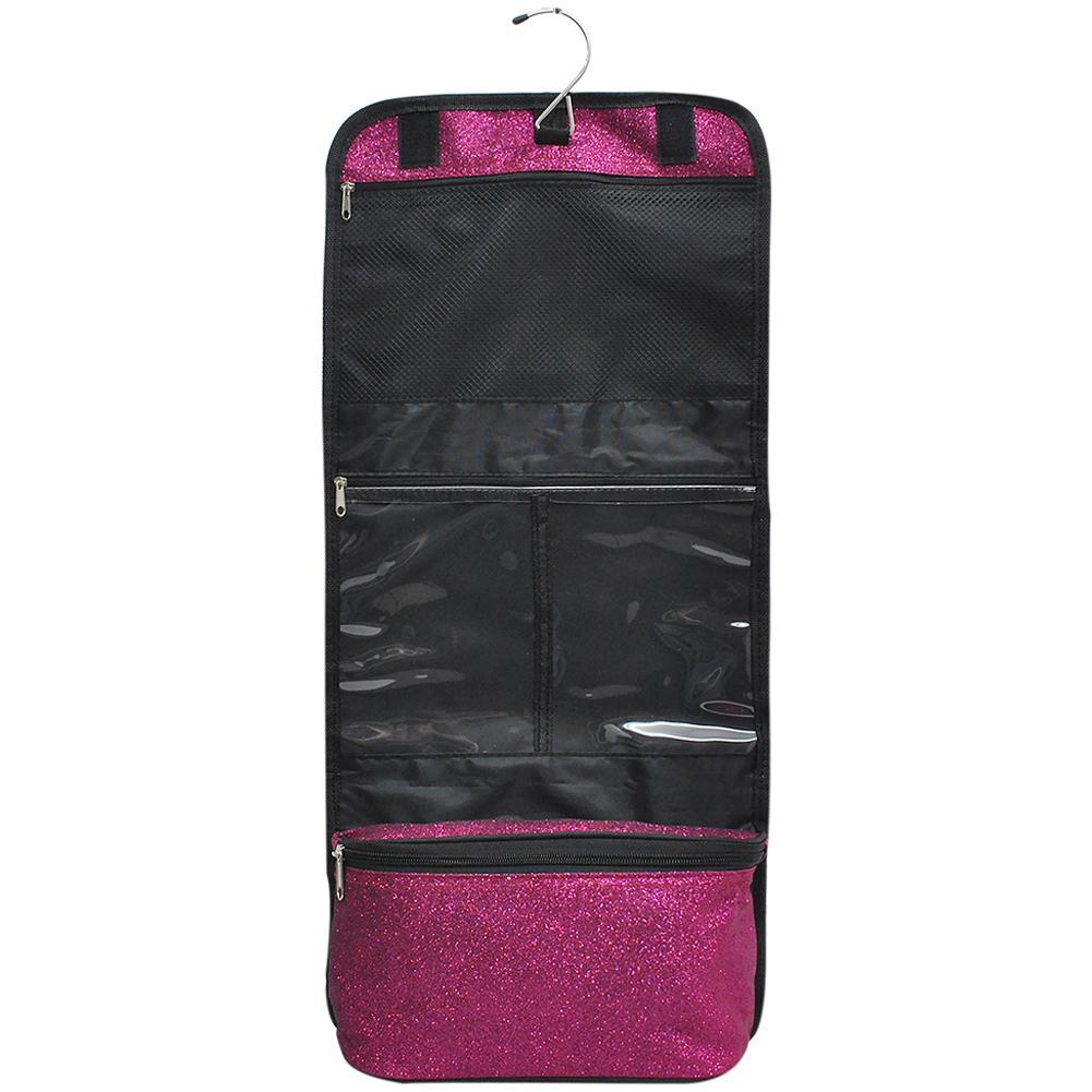 Toiletry bag for school, toiletry bag small, personalized toiletry bag for kit, travel pouch for toothpaste, traveling toiletry bag for women, monogram gifts for teenage girl, cute pink glitter bag, dance team travel bag, personalized accessories for women.