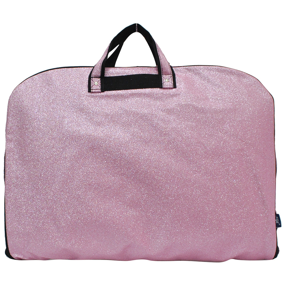pink glitter garment bag, NGIL garment bag, dance garment bag, cheer garment bag, travel garment bag, competition garment bag, dancewear storage bag, wrinkle-free travel bag, glitter travel bag, dancer travel bag, cheerleader travel bag, monogram garment bag, foldable garment bag, lightweight dance bag, dance competition bag, glitter cheer bag, garment bag with hook, glitter clothing bag, sparkly garment bag, stylish travel bag, costume storage bag, dance outfit bag, cheer uniform bag