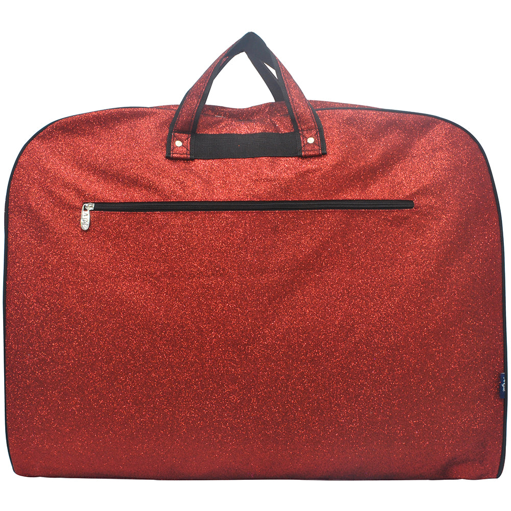 red glitter garment bag, NGIL garment bag, dance garment bag, cheer garment bag, travel garment bag, competition garment bag, dancewear storage bag, wrinkle-free travel bag, glitter travel bag, dancer travel bag, cheerleader travel bag, monogram garment bag, foldable garment bag, lightweight dance bag, dance competition bag, glitter cheer bag, garment bag with hook, glitter clothing bag, sparkly garment bag, stylish travel bag, costume storage bag, dance outfit bag, cheer uniform bag