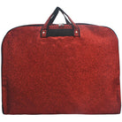 red glitter garment bag, NGIL garment bag, dance garment bag, cheer garment bag, travel garment bag, competition garment bag, dancewear storage bag, wrinkle-free travel bag, glitter travel bag, dancer travel bag, cheerleader travel bag, monogram garment bag, foldable garment bag, lightweight dance bag, dance competition bag, glitter cheer bag, garment bag with hook, glitter clothing bag, sparkly garment bag, stylish travel bag, costume storage bag, dance outfit bag, cheer uniform bag