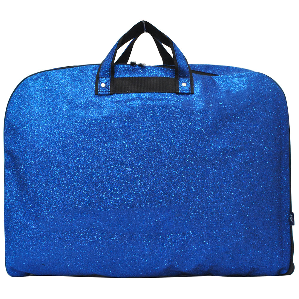 royal glitter garment bag, NGIL garment bag, dance garment bag, cheer garment bag, travel garment bag, competition garment bag, dancewear storage bag, wrinkle-free travel bag, glitter travel bag, dancer travel bag, cheerleader travel bag, monogram garment bag, foldable garment bag, lightweight dance bag, dance competition bag, glitter cheer bag, garment bag with hook, glitter clothing bag, sparkly garment bag, stylish travel bag, costume storage bag, dance outfit bag, cheer uniform bag