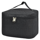 Cosmetic case organizer, womens cosmetic case, cosmetic organizer ideas, custom makeup case, dance competition accessories, cheer gifts in bulk, black glitter cosmetic bag, 