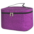 Cosmetic case sale, cosmetic organizer travel, cosmetic organizer for vanity, personalized makeup travel case, dance recital gifts for girls, purple glitter cosmetic bag wholesale, purple glitter makeup bag, 