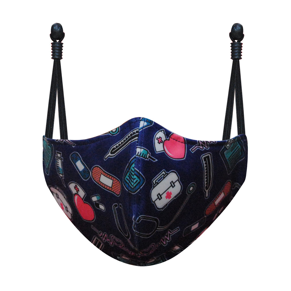 cheap and in bulk face mask with adjustable ear loops, in bulk face mask with black inside lining, cute women’s nurse print mask for going out, women’s face mask, men’s face mask, masks for work, face mask for outside, face mask with comfort, wearing a face mask with style, face mask with adjustable straps, face mask for school, comfort face mask, face mask for hospital visit