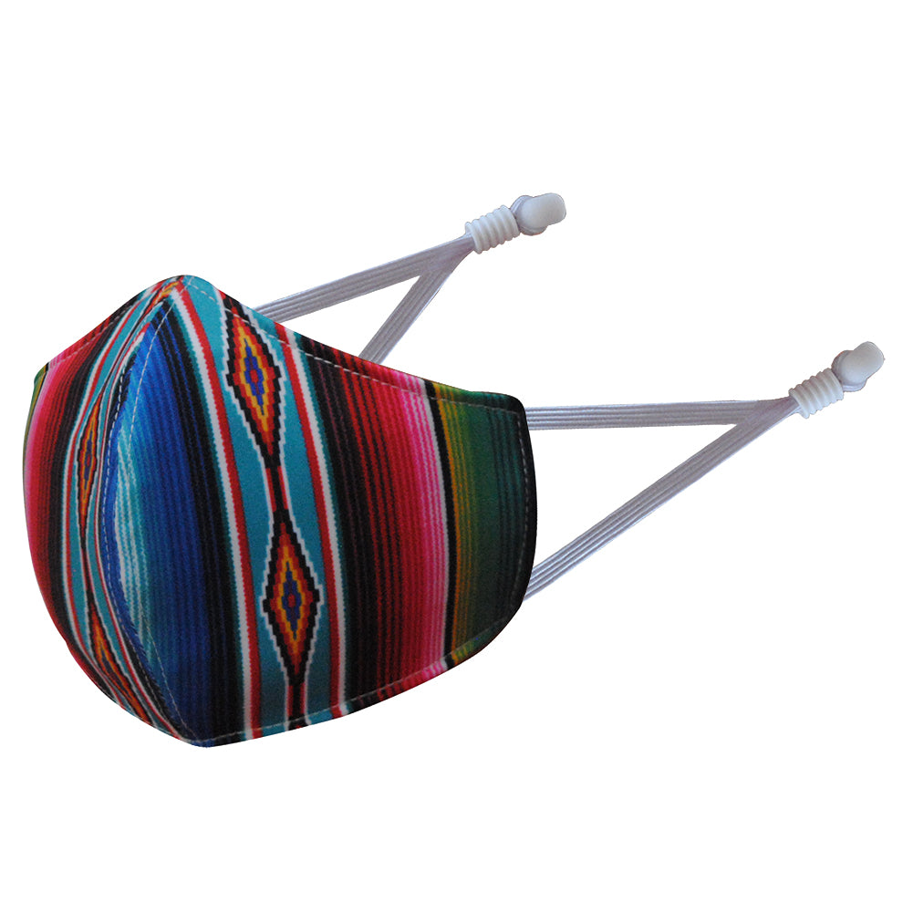 , face mask, wholesale breathable face mask, cheap and in bulk face mask with adjustable ear loops, in bulk face mask with black inside lining, cute women’s serape print mask for going out, women’s face mask, men’s face mask, masks for work, face mask for outside