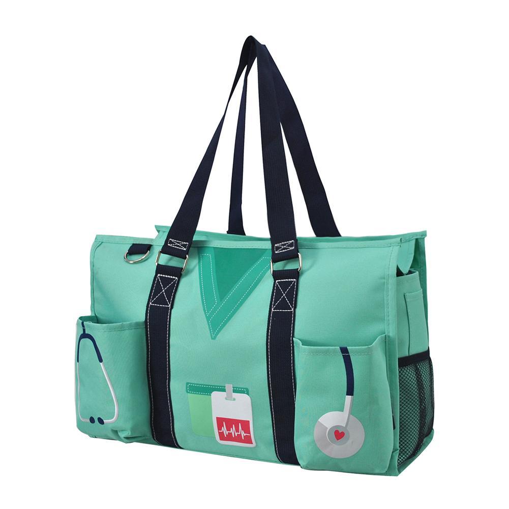 Mint Nurse NGIL Zippered Caddy Organizer Tote Bag