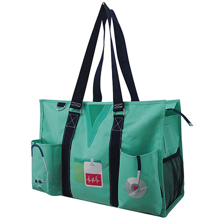 Nurse Tote Personalized, Zippered Caddy Organizer Tote Bag, Nurse