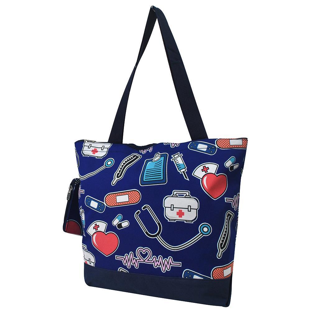 NGIL Brand, Personalized Travel Bag, monogram gift ideas, personalized accessories for mom, gifts for mom, nice tote bags for work, nice canvas tote bag, cute blue nurse tote, blue nursing tote bag, nice women’s tote bag, ngil tote bags. 