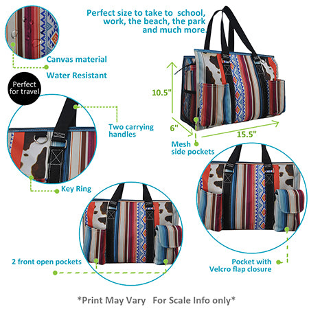 Sale! Crosshatch Khaki NGIL Zippered Caddy Organizer Tote Bag