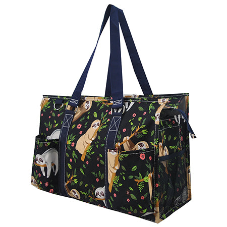 PERFECT BAG FOR SLOTH LOVERS, PERFECT BAG FOR ANIMAL LOVERS, SLOTH DESIGN, SLOTH PATTERN,  RAINFOREST THEMED,  CUTE SLOTH ON TOTE BAG,