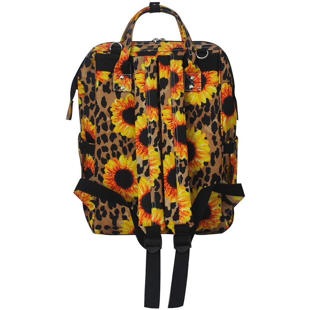 Leopard Sunflower NGIL Diaper Bag/Travel Backpack In Bulk