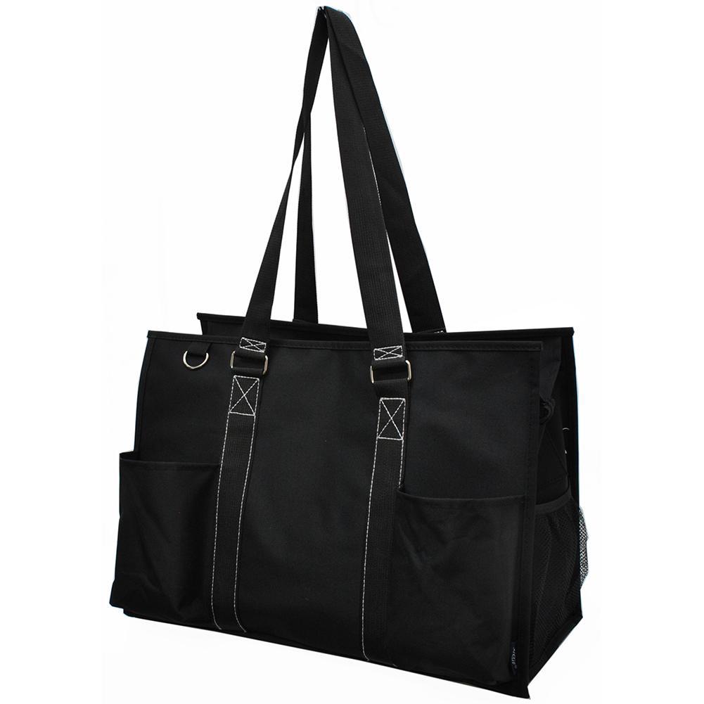 Large Capacity Space Shoulder Tote Bag, Simple & Elegant Black Plaid  Stitching, Suitable For Commuting, School, Travel, Mommy Bag And Maternity  Bag