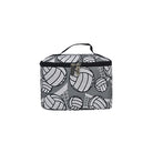  volleyball makeup organizer, volleyball toiletry case for travel, volleyball player cosmetic pouch, small volleyball bag for cosmetics, volleyball themed zippered pouch, volleyball makeup clutch, volleyball zip bag for accessories, volleyball travel-size toiletry bag, black volleyball print makeup case, volleyball essentials organizer, volleyball gift bag for teens.