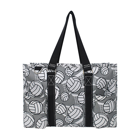 small volleyball tote bag, volleyball print utility tote, volleyball practice bag, volleyball coach tote, volleyball bag for teens, NGIL volleyball print tote, volleyball mom bag, volleyball organizer tote, compact volleyball carryall, mini volleyball team bag, volleyball gym bag, volleyball bag with outside pockets, stylish volleyball tote, personalized volleyball tote bag, volleyball player gift bag, volleyball travel organizer, volleyball tote for girls, black volleyball print bag, volleyball themed carr