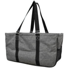 Monogram gift basket, NGIL, monogram tote bag canvas, personalized basket, teacher gift for classroom, crosshatch large tote, gray grey crosshatch utility bag, crosshatch storage bag