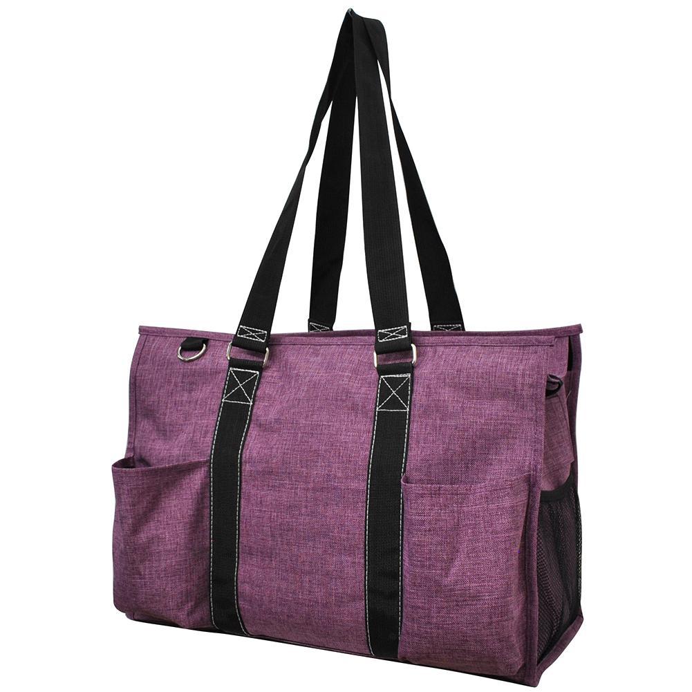Crosshatch Cherry NGIL Zippered Caddy Large Organizer Tote Bag - Main Image